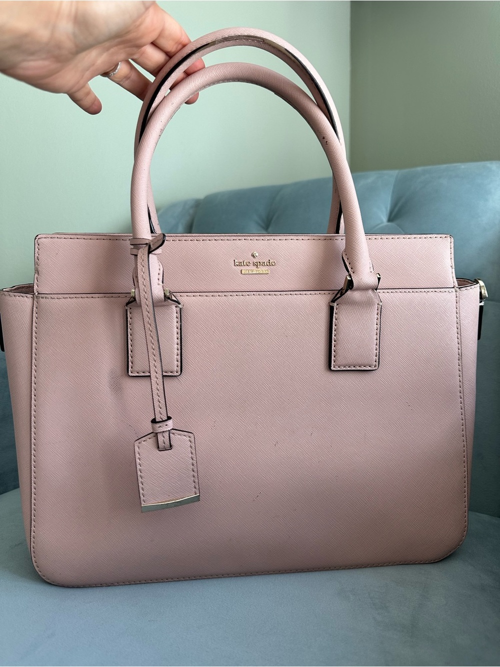 kate spade Blush Pink Saffiano Leather Satchel